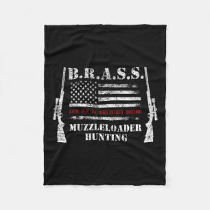 Muzzleloader Accessories Rifles Usa Flag Deer Fire Fleece Blanket
