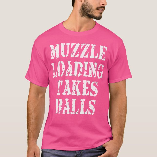 Muzzleloading Black Powder Hunting Funny Hunter T-Shirt (Front)