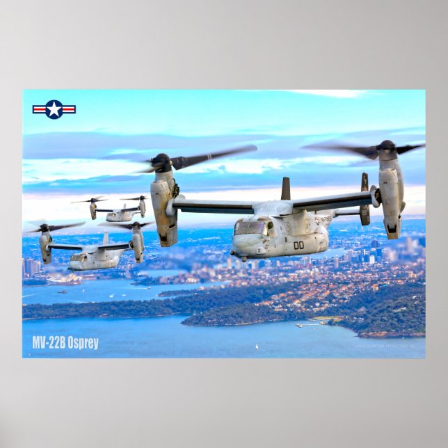MV-22B OSPREY OVER AUSTRALIA POSTER (Front)