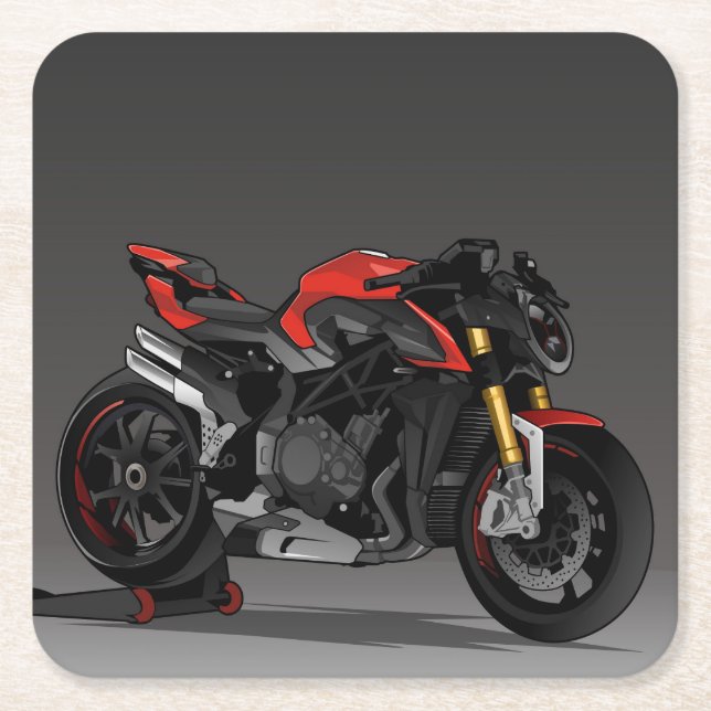 MV Agusta Brutale 1000RR Square Paper Coaster (Front)