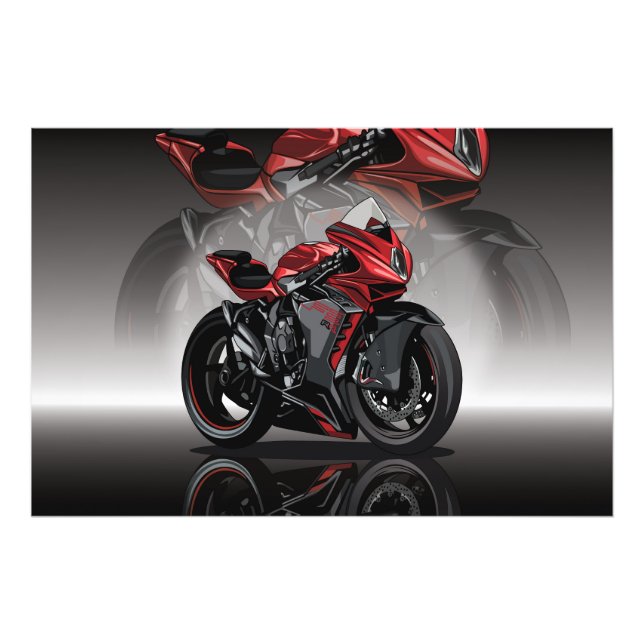MV Agusta F3 with special background Photo Print (Front)