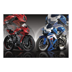MV Agusta F3 x Suzuki GSX-R Photo Print