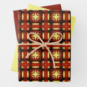 MVB Autumn Plaid Design Wrapping Paper Sheet