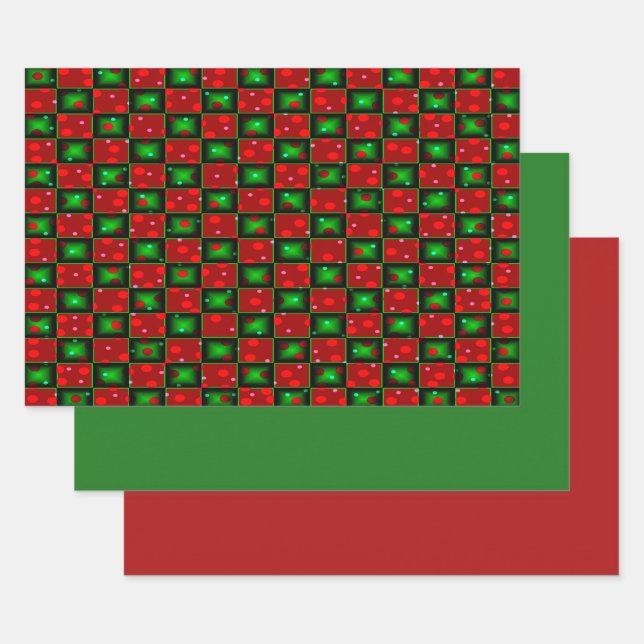 MVB Christmas Twinkle Starlight Design Wrapping Paper Sheet (Set)