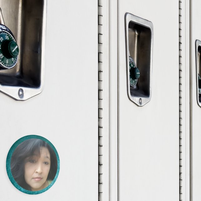 MVB Faux Velvet Teal Customisable Design Magnet (In Situ (Locker))