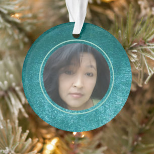MVB Faux Velvet Teal Customizable Design Ornament