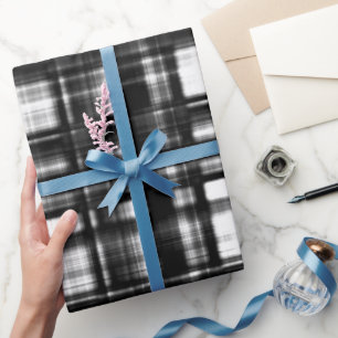 MVB Lumber Jack Black & Gray Plaid Wrapping Paper