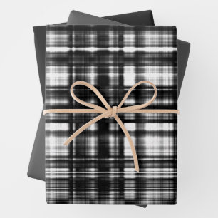 MVB Lumber Jack Black & Grey Plaid Wrapping Paper Sheet