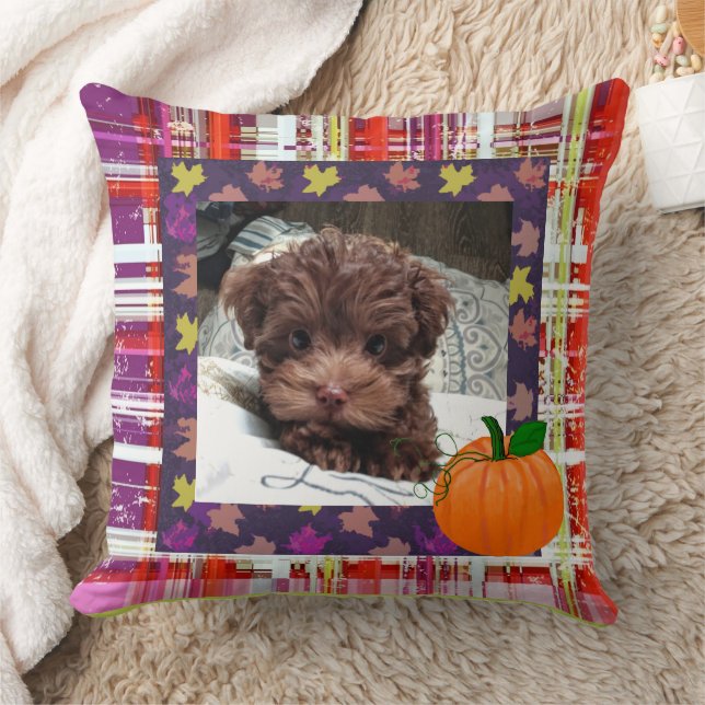 MVB Pumkin Plaid-Customisable Cushion (Blanket)