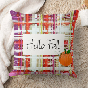 MVB Pumkin Plaid-Hello Fall Cushion