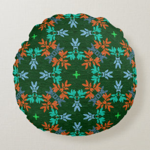 MVB Retro Foliage Fall Style  Round Cushion