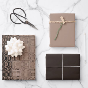 MVB Sepia-Faux Glass Wrapping Paper Sheet