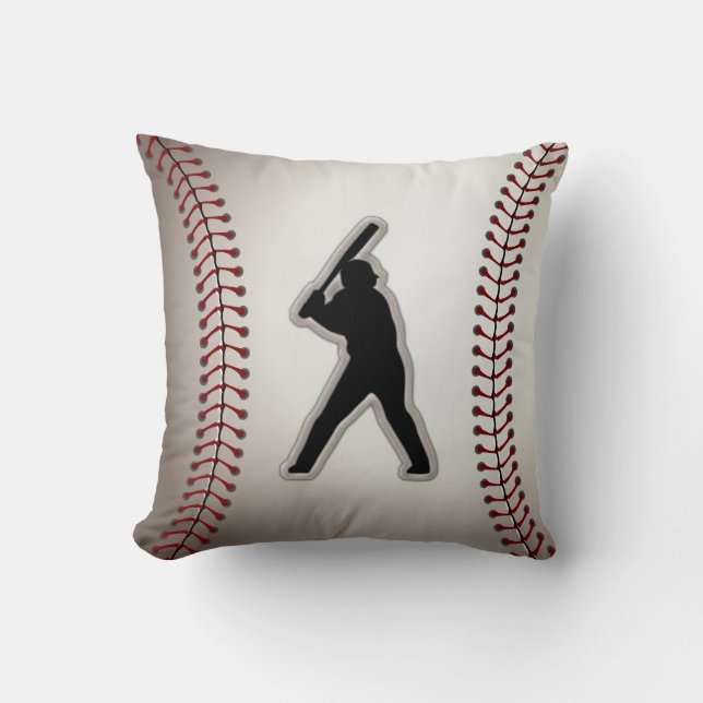 MVP Baseball Player - Cool Baseball Stitches Look Cushion (Front)