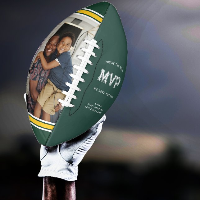MVP Dad | Green & Gold Father's Day Football (Creator Uploaded)