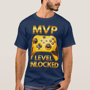 MVP Level Unlocked Video Game Player Gold Gaming C T-Shirt