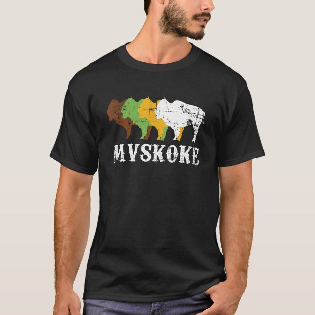 Mvskoke Creek Muskogee Native American Indians Men T-Shirt (Front)