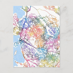 Mwanza Tanzania City Map Postcard