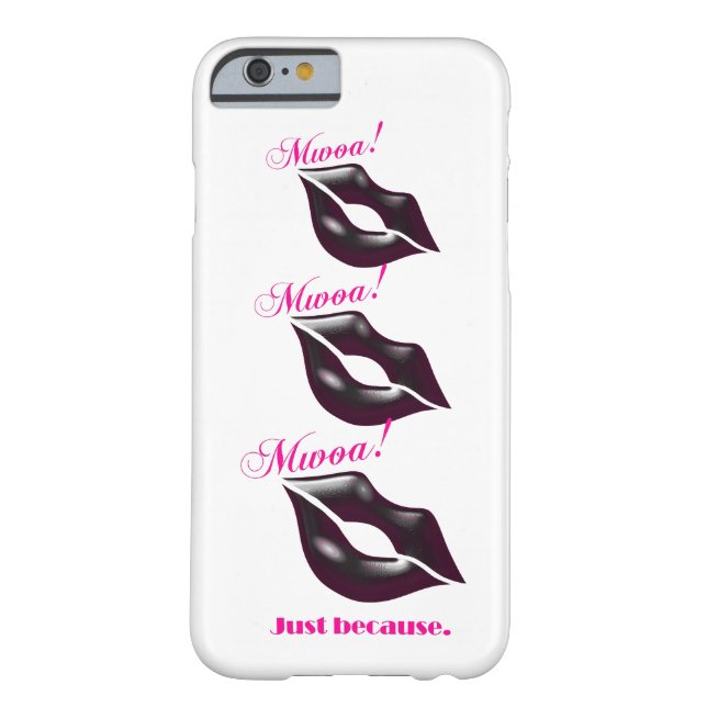 Mwoa! Just Beacuse. (Black) Case-Mate iPhone Case (Back)