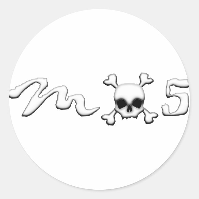 MX5 skull Classic Round Sticker (Front)