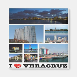 MX - Mexico - Veracruz - I Love - Collage Magnet