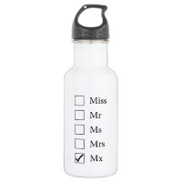 Mx Title (Five Options) Water Bottle