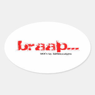 MX'n braap stickers - red