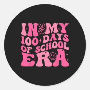 My 100 Days Of School Era Retro Smile 100th Day Of Classic Round Sticker
