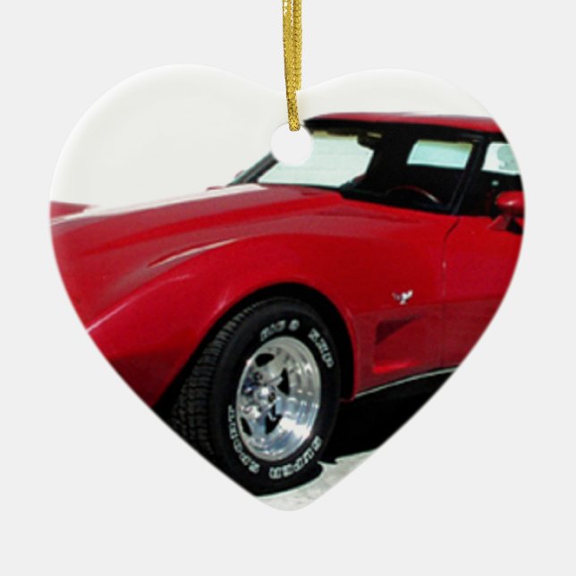 My 1979 Red Corvette Ceramic Tree Decoration (Front)