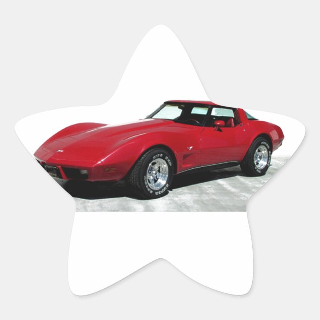 My 1979 Red Corvette Star Sticker (Front)