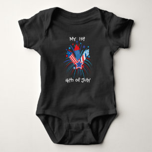 My 1st 4th of July patriotic fireworks Baby Bodysuit