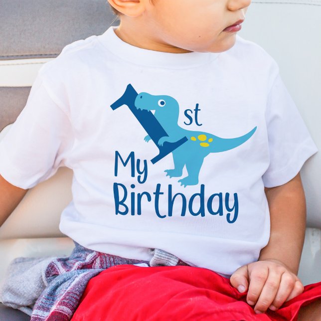 My 1st Birthday Boy Dinosaur T-Shirt (Creator Uploaded)