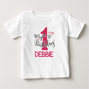 My 1st Birthday - Girls Personalised T-Shirt 