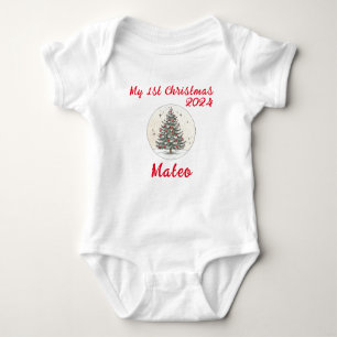 My 1st Christmas 2024, Xmas Baby Gift, Unisex Baby Bodysuit
