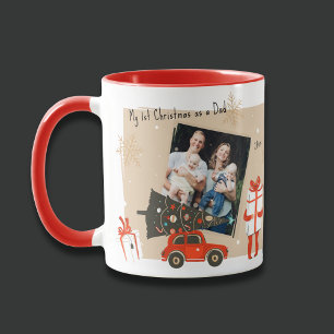 My 1st Christmas As A Dad Photo Winter Holidays Mug