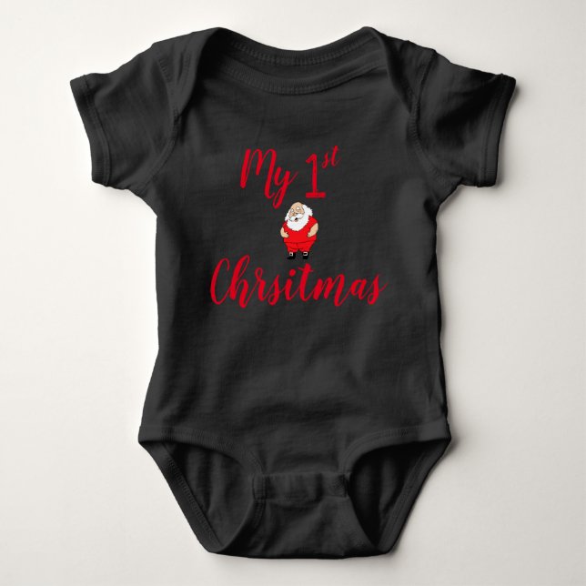 My 1st Christmas Baby Bodysuit (Front)