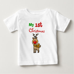 My 1st Christmas (Christmas reindeer) Baby T-Shirt