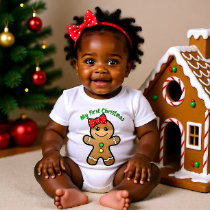 ❄🎅 My 1st Christmas for cute newborn girl 2 Baby Bodysuit