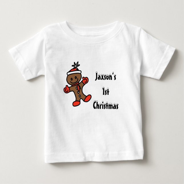 My 1st Christmas Gingerbread Baby T-shirt (Front)