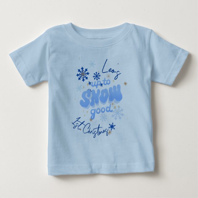 My 1st Christmas Novelty Funny Quote Boys Baby T-Shirt (Front)