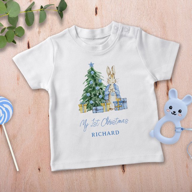 My 1st Christmas Peter Rabbit Baby T-Shirt (Creator Uploaded)