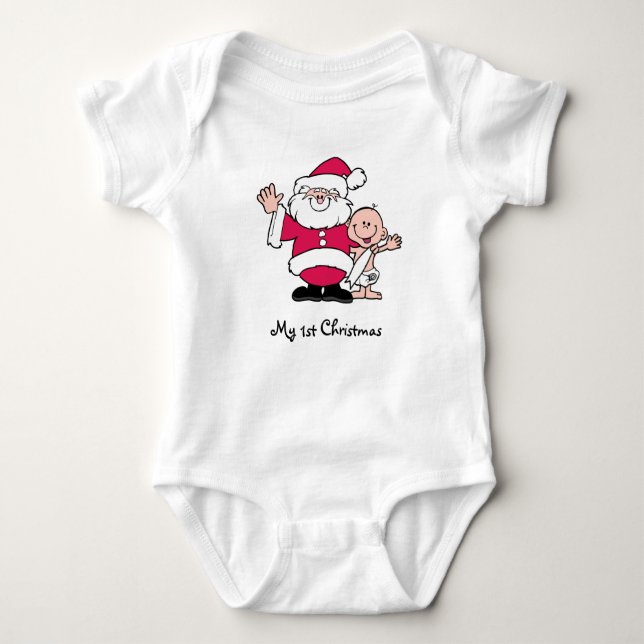 My 1st Christmas with Santa Baby Bodysuit (Front)