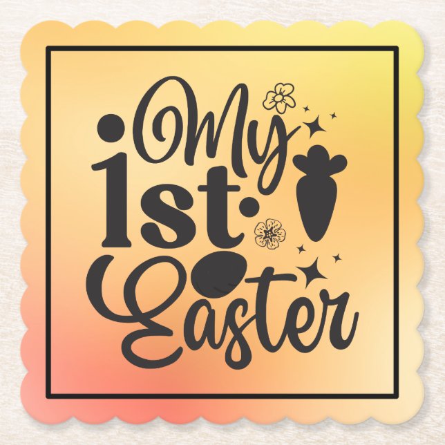 My 1st Easter-93185 Keychain Paper Coaster (Front)