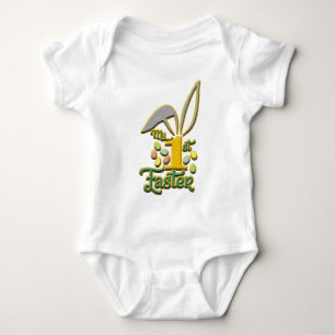 My 1st Easter Baby Unisex White Bodysuit - Easter