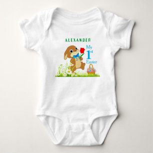 My 1st Easter Personalised Easter Bunny & Eggs Baby Bodysuit
