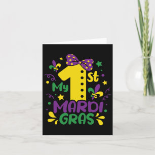 My 1st First Mardi Gras Costume Outfit For Toddler Card