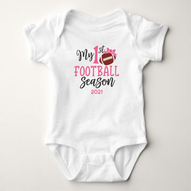 My 1st Football Season - Girls - Baby Shower Gift Bodysuit (Front)