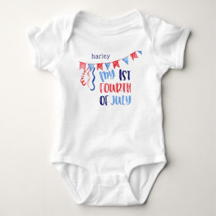 My 1st Fourth of July Personalized Baby Bodysuit