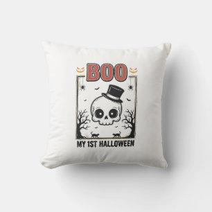 My 1st Halloween Baby Skull Vintage Engraving Shir Cushion
