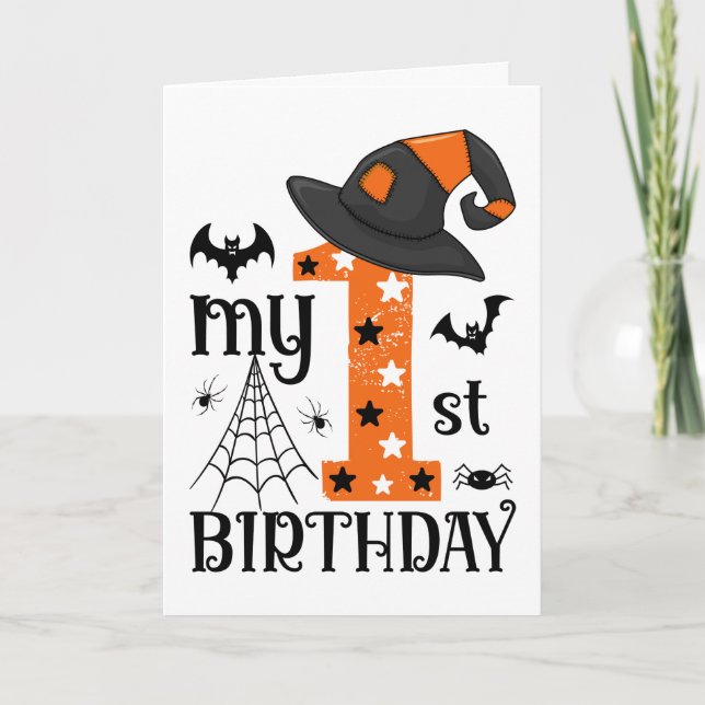 My 1st Halloween Birthday  Card (Front)