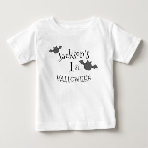 My 1st Halloween Black & White Personalised Baby T-Shirt
